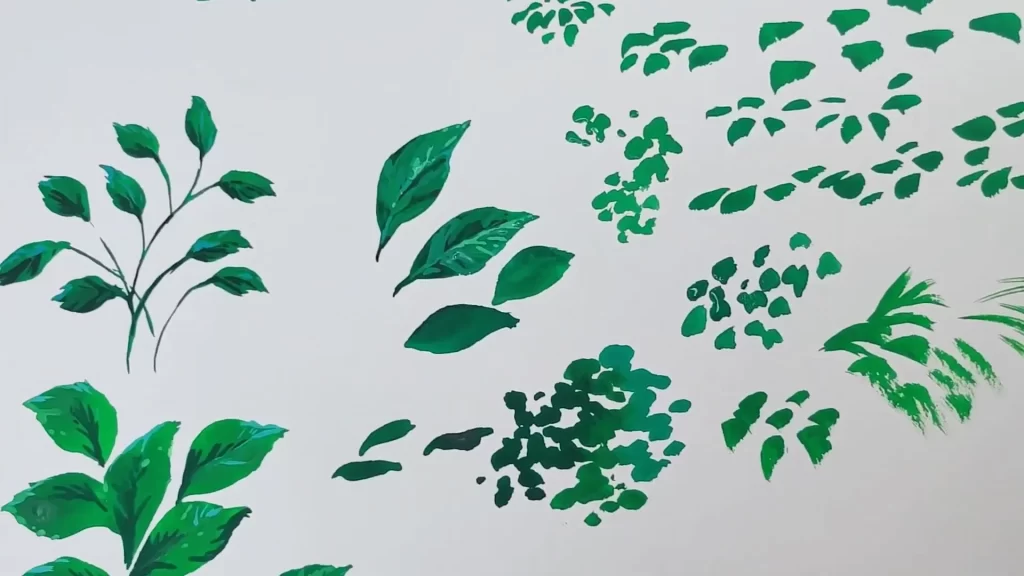 how to paint leaves