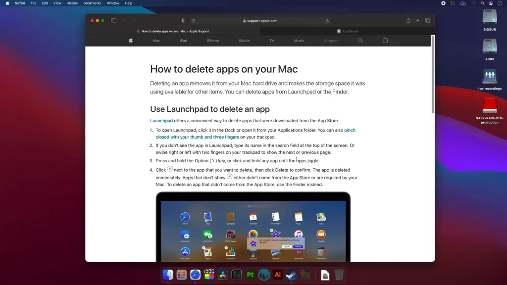 how to delete apps on Mac