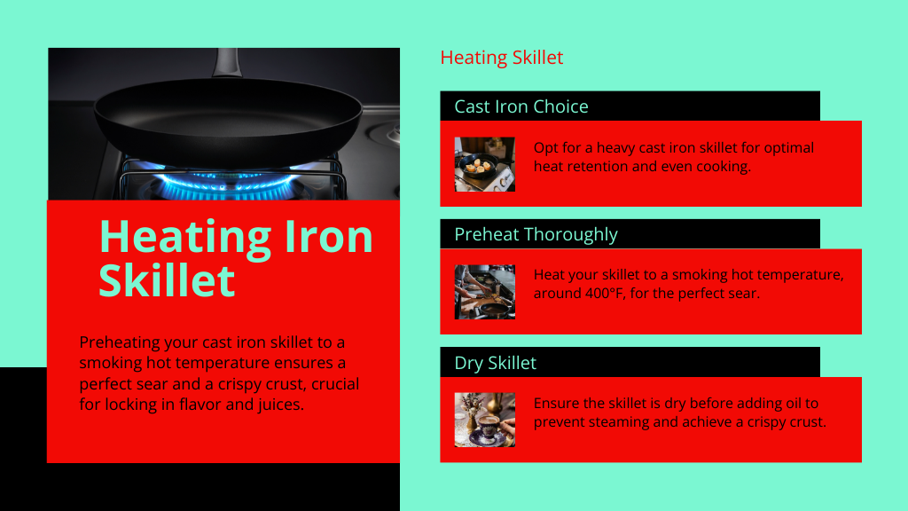 Heating Iron Skillet