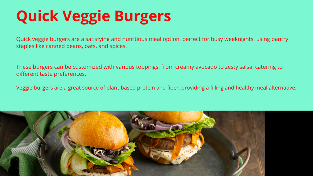 Quick Veggie Burgers