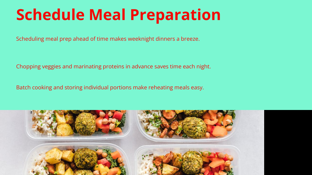 Schedule Meal Preparation