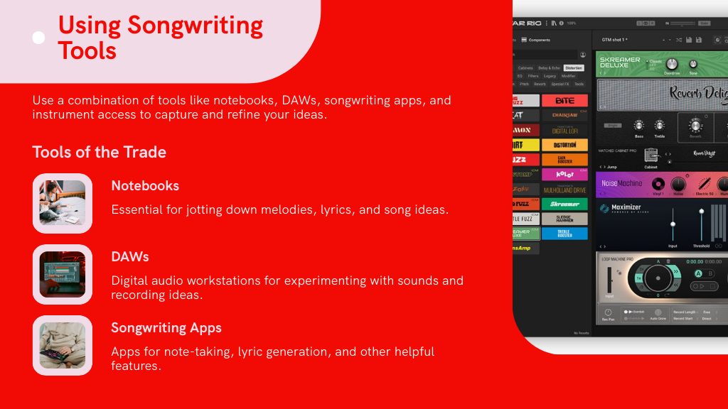 Using Songwriting Tools