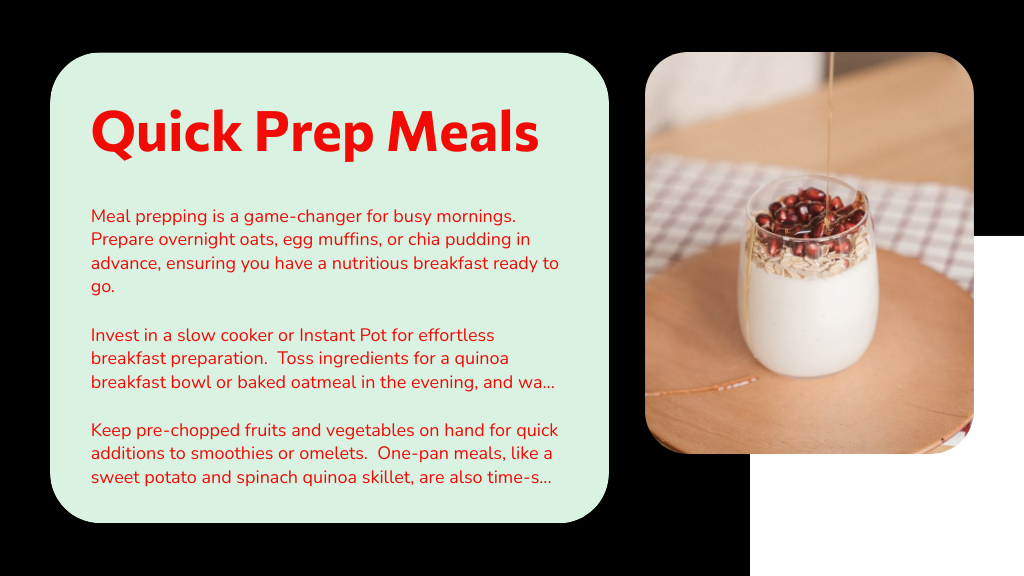 Quick Prep Meals