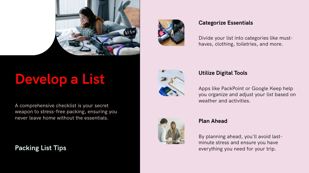 Develop a List Develop a List